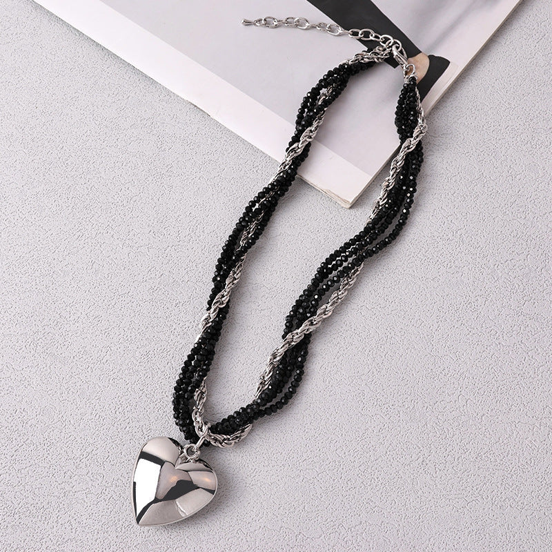 Double Wrapped Pearl love Necklace for Women