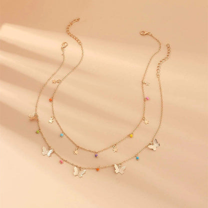 Elegant Butterfly layer Chain Necklace