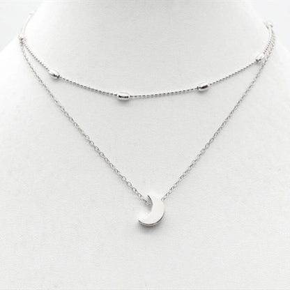 Layered Heart Pendant Necklace Jewelry for Women