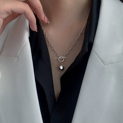 Round Beads Ball Pendent Necklace