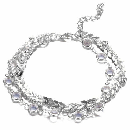 Boho Jewelry Rhinestone Anklets Chain Ankle Bracelet