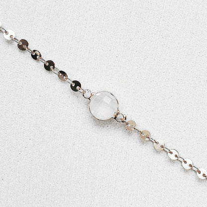 DIsc Chain Crystal Choker Necklace