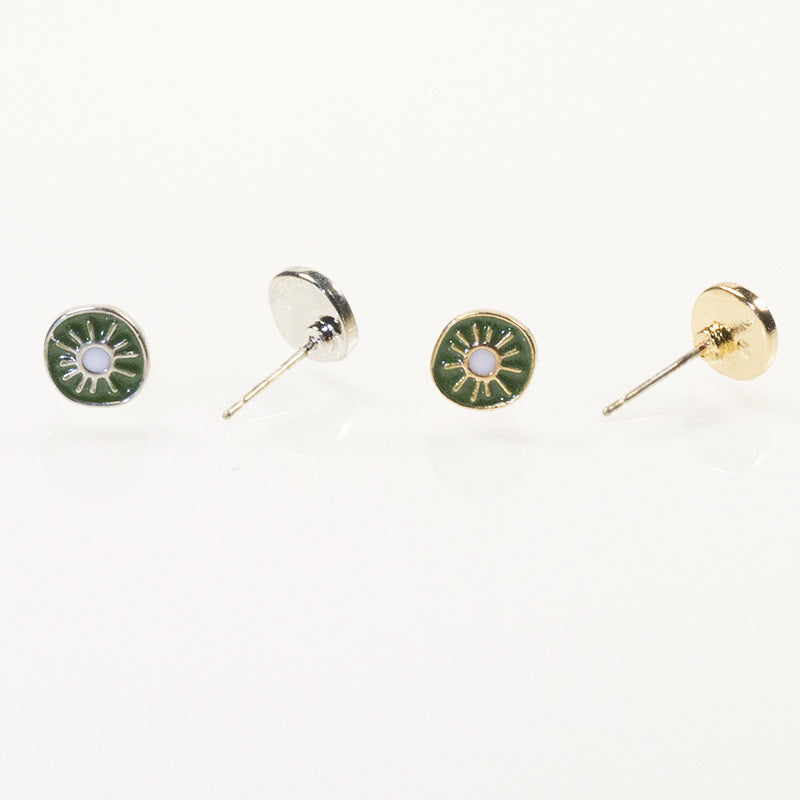 Summer cocktail Kiwi stud earrings set