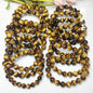 Yellow Tiger's Eye Color Red Lightning Bracelets
