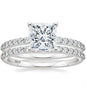 Women's Sier Inlaid 2 Karat Square Rings
