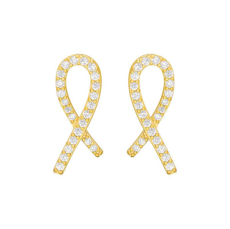 Cross Crystal Stud Earrings