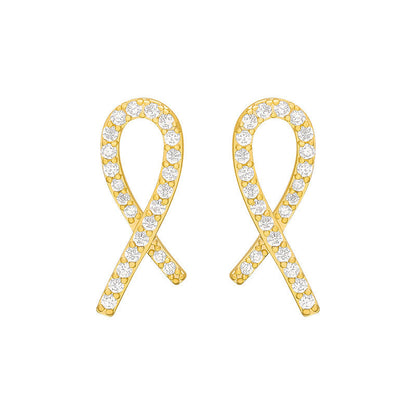 Cross Crystal Stud Earrings