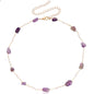 Beach Colorful Natural Irregular Stone Necklace