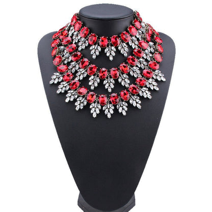 Fashion High Sense Glass Drill Shiny Necklaces
