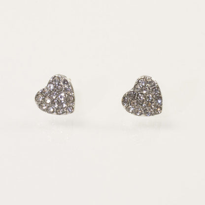 Metal Love Heart Rhinestone Earring