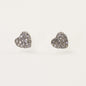 Metal Love Heart Rhinestone Earring