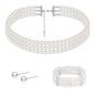 Layered Choker Pearl Necklaces Jewelry Set