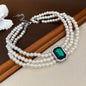 Round Bead Multi-layer Pearl Choker Necklace Jewelry