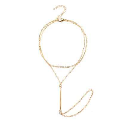 Bohemian Style Bar Anklets Jewelry with Toe Ring