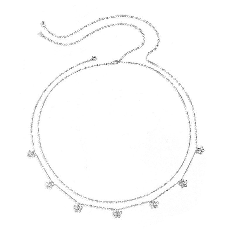 Mini Butterfly Pendant Waist Chain Elegant Waist Belly Chain