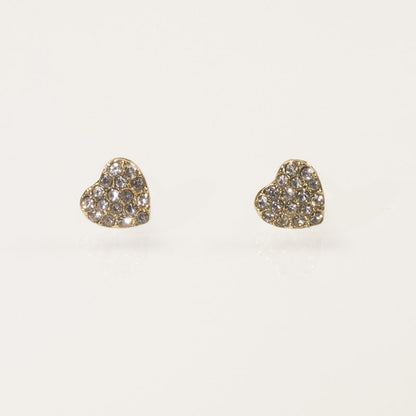 Metal Love Heart Rhinestone Earring