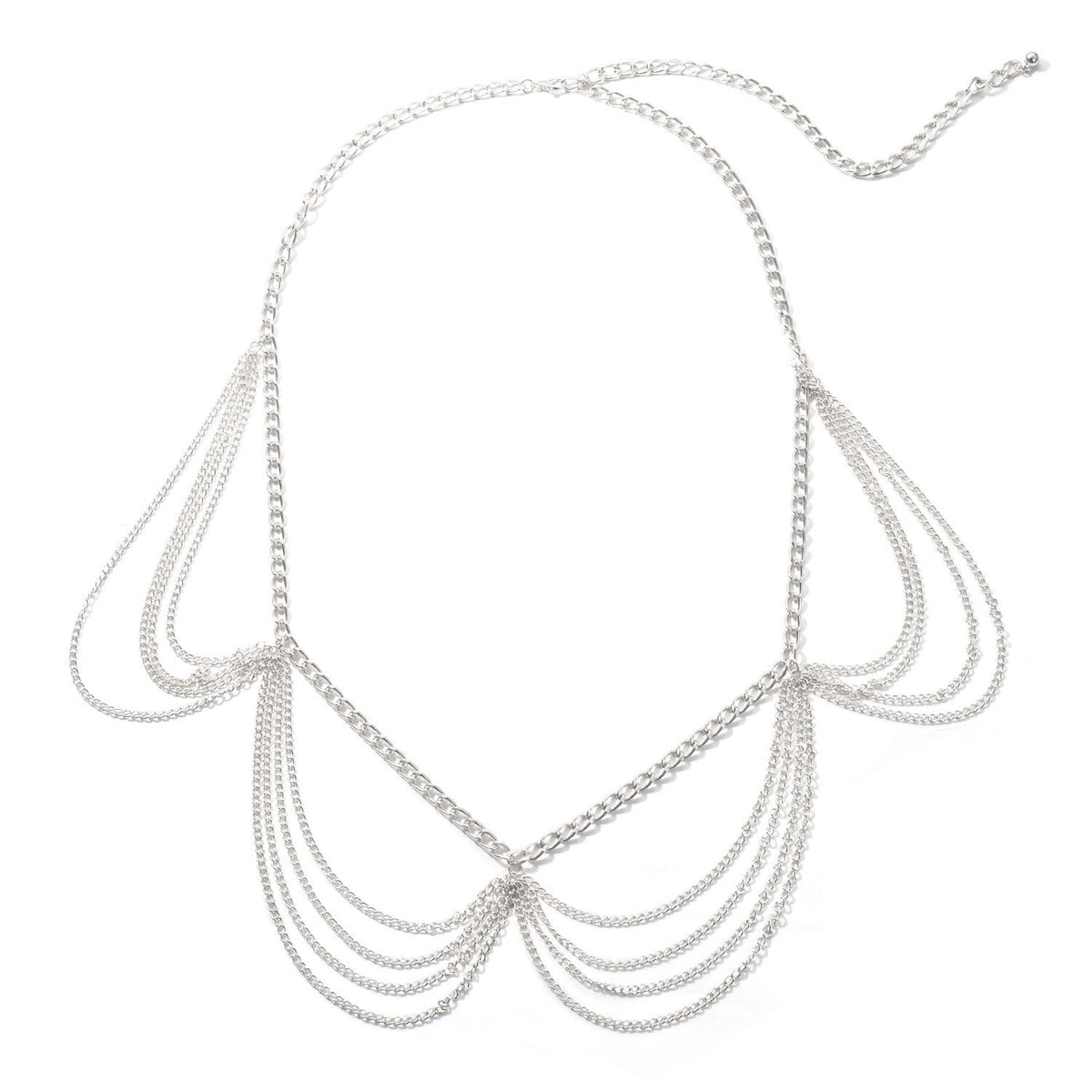 Sexy Beach Bikini Thin Belly Chain Simple Geometric Exaggerated Fringe Waist Chain Jewelry