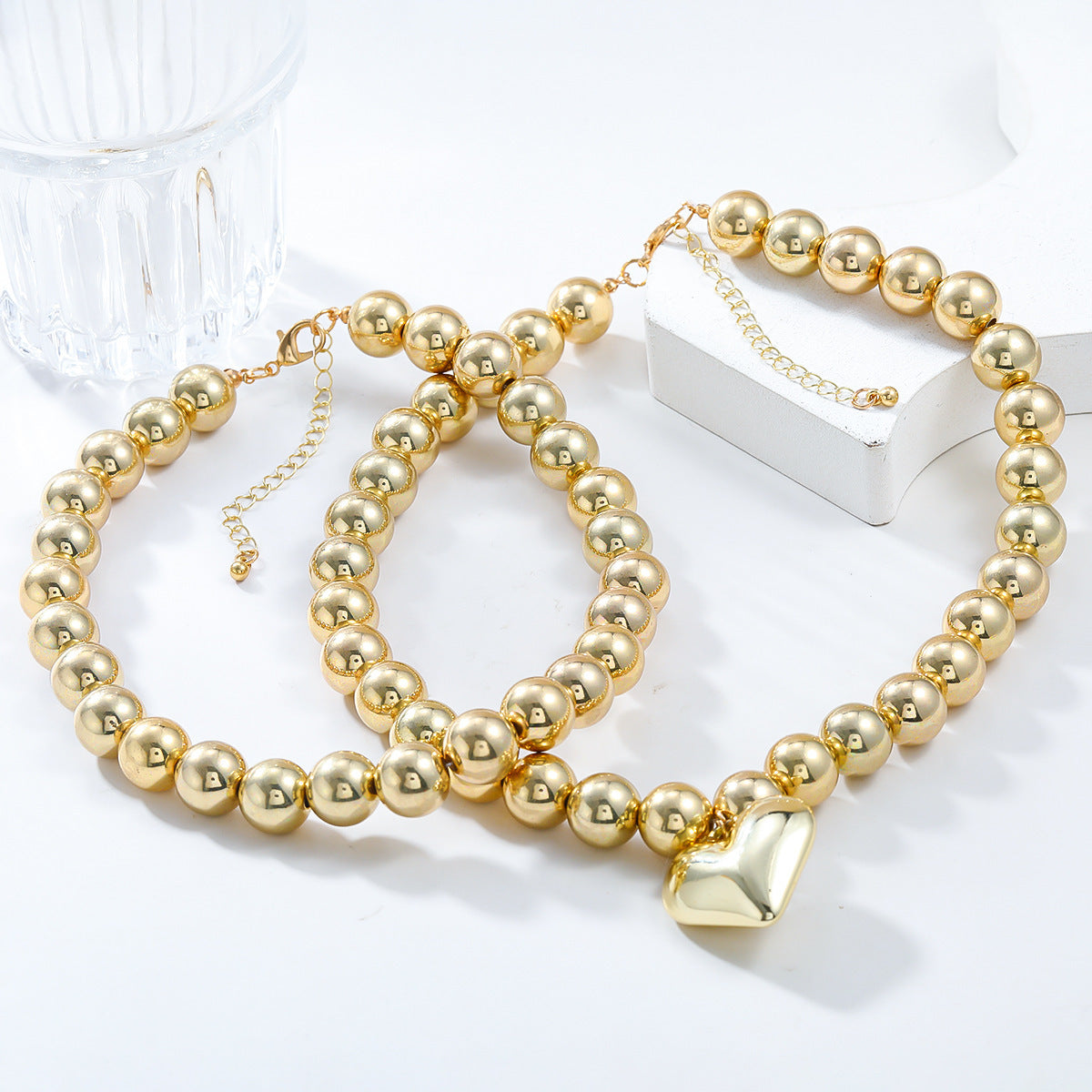 Multi-layer CCB love Pendent Necklace