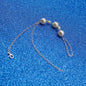 Sparkly Faux Pearl Finger Chain Bracelet
