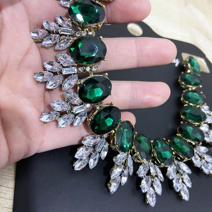 Fashion High Sense Glass Drill Shiny Necklaces