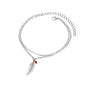 Bead Feather Anklet Bracelet Foot Jewelry