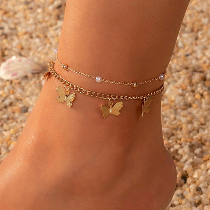 Vintage Feet Jewelry Anklets Chain