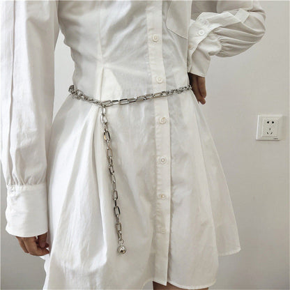 Lady Style Chain Metal Belt Cheap Women Belt Strap