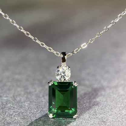 Women's High Carbon Diamond Simple Chain Necklaces
