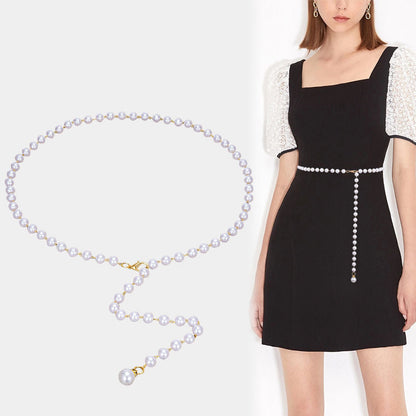 Pearl Waist Chain Elegant Baroque Pendant Waist Chain