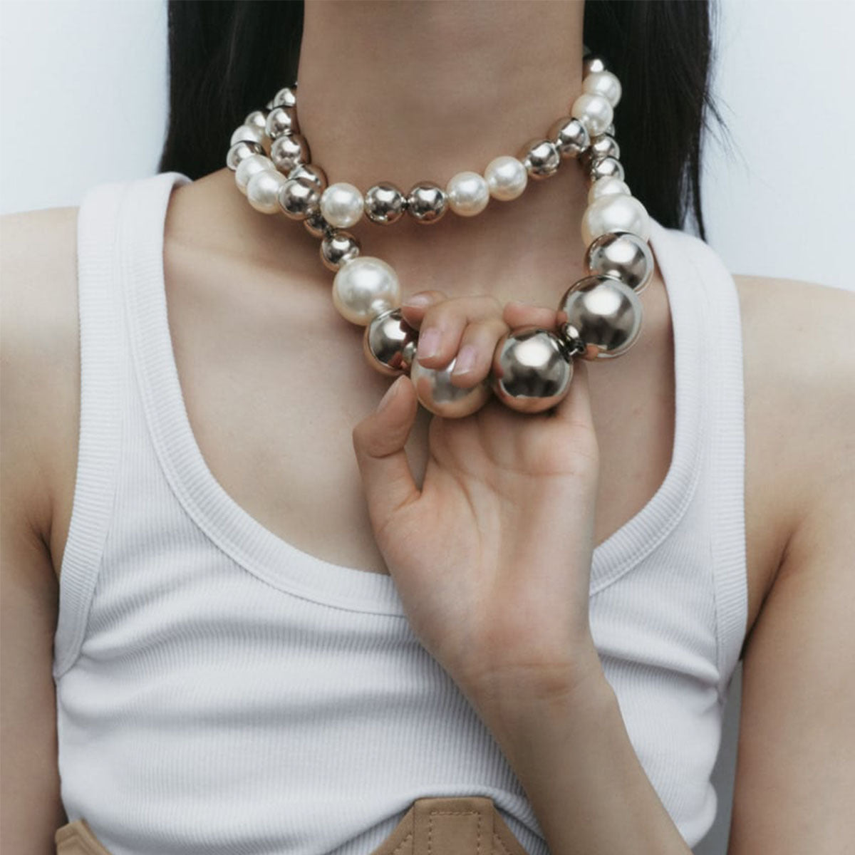 Hop CCB Round Bead Chokers Necklaces Short Collar