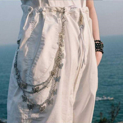 Multi-Layer Waist Chain Butterfly Multi Layer Pants Chain