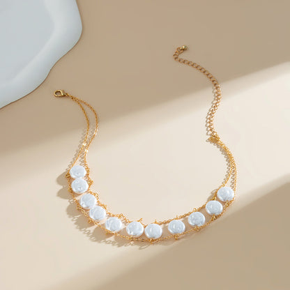 Baroque Retro Short Choker Neck Chain Necklace