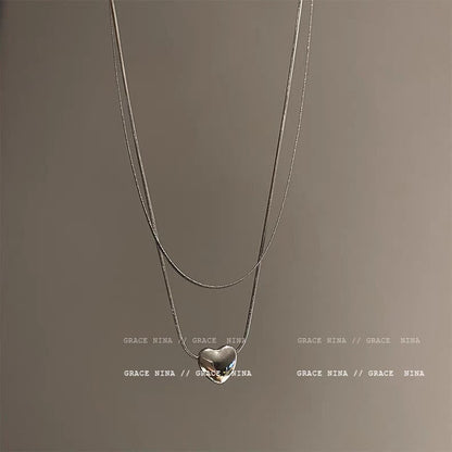 Double Layered Snake Bone Chain Necklace for Women