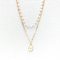 Pearl Layered Pendant Choker Necklace for Women