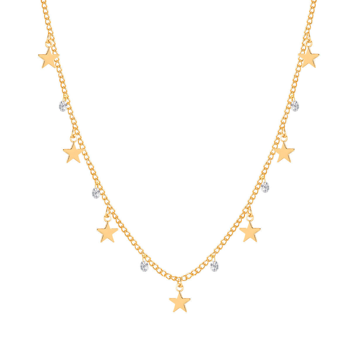 Multi Star Stone Charms Jewelry Necklace