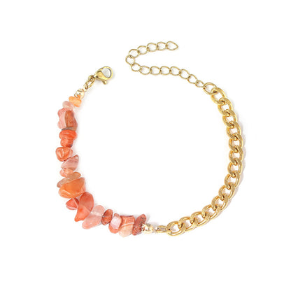 Natural Green Aventurine Irregular Crushed Stone Bracelet