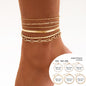 Layer Beaded Layer Chain Anklet Jewelry