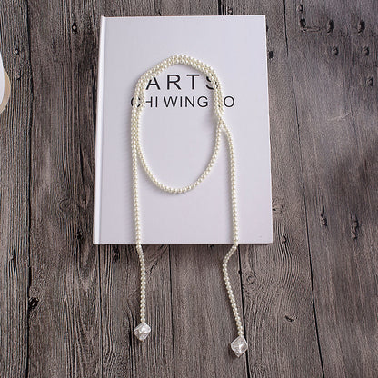 Vintage Trendy Pearl Tassel Necklace for Women