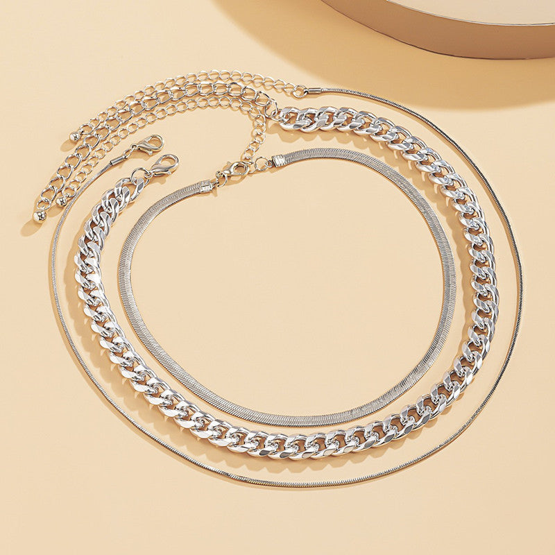 Multilayer Layered Snake Chain Necklace