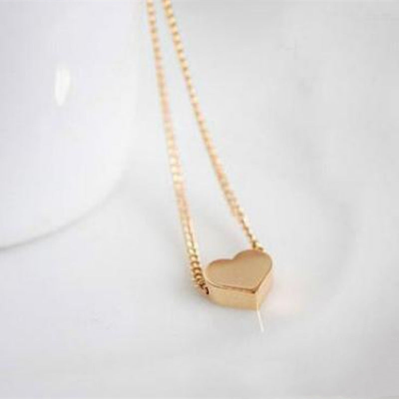 Heart Necklace Mini love Glossy Pendant