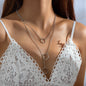 Round Pendant Chain Necklace Two Layers