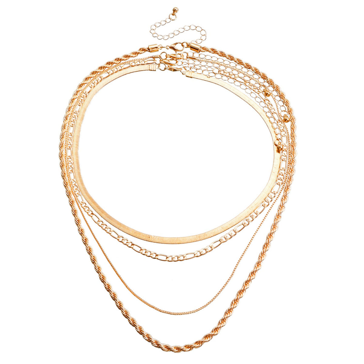 Multi layer Chain Necklace Punk Popular Short Choker
