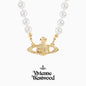Women's Sterling Sier Classic Saturn Pearl Pin Necklaces