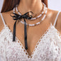 Elegant White Imitation Pearl Choker Necklace