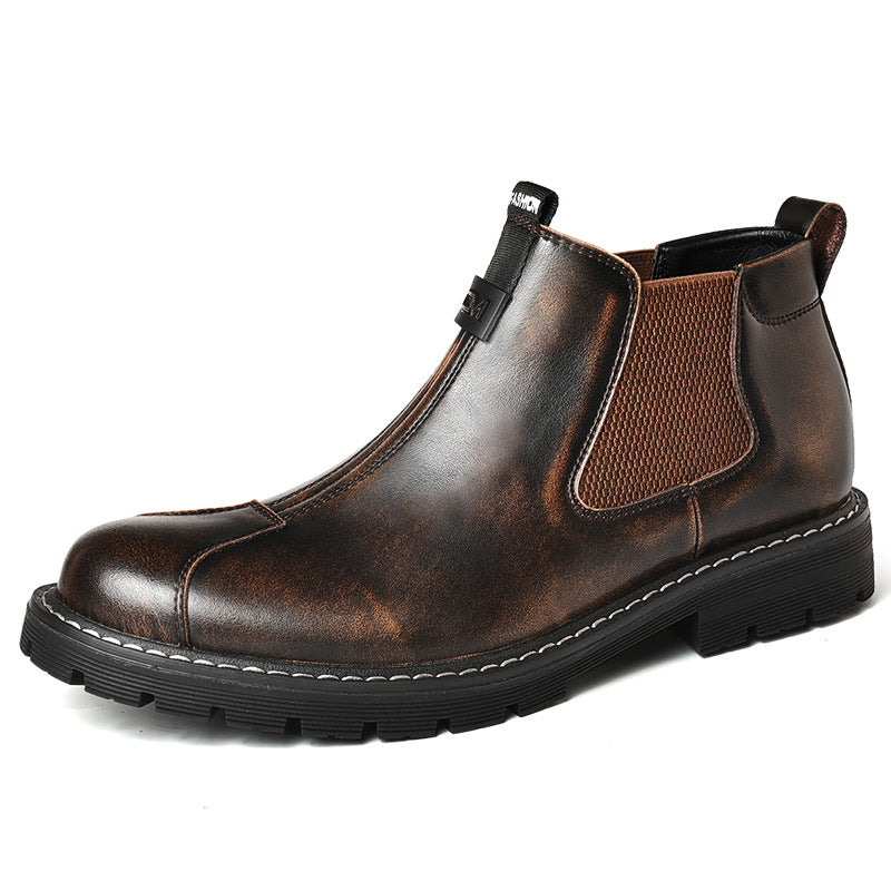 Short British Retro Platform Men's Casual Shoes