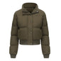Autumn and winter women's short long-sleeved turtleneck warm jacket