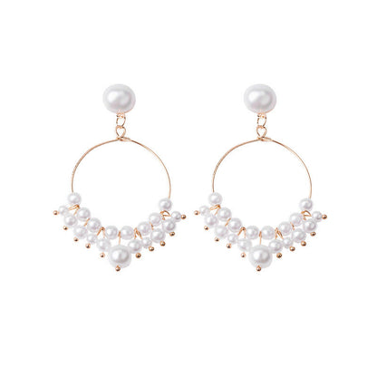 Round Handmade Pearl Earrings