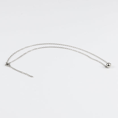Round Pendant Simple Chain Necklace