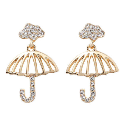 Rhinestone Umbrella Earring