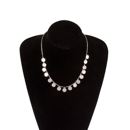 Round Disc Pendant Necklaces for Women